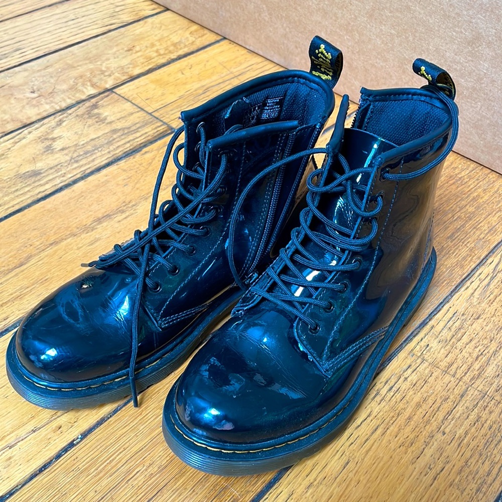 Black patent leather Doc Martens